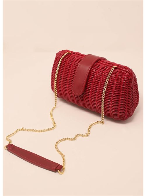 Red wicker clutch Laboratorio Capri | 172ROSSO